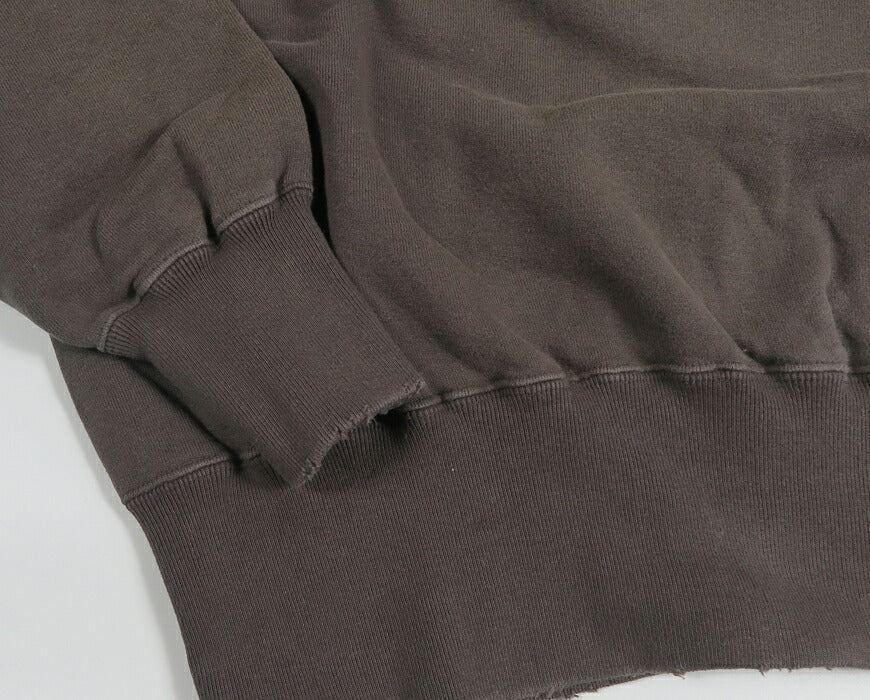 FULLCOUNT verwaschener Crewneck-Sweatshirt mit Used-Effekt, Filzaufnäher LIL' BIT FC3771-1【Neuheit Herbst/Winter 2026】