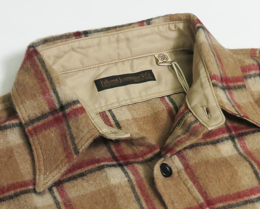 フルカウント FULLCOUNT Chemise de travail à manches longues en laine à carreaux Lot.4096