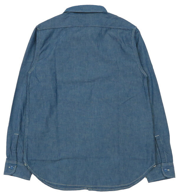 フルカウント FULLCOUNT 5oz chambray lange mouw werkhemd klassiek Lot.4810