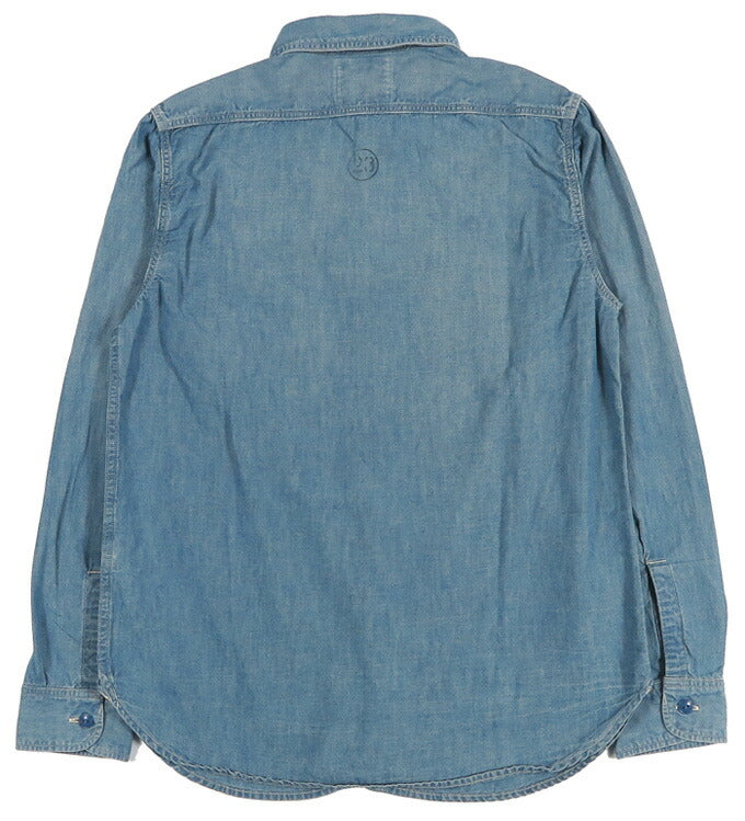 FULLCOUNT フルカウント เสื้อเชิ้ตแขนยาวผ้าชัมเบรย์ 5oz. ล้างเก่า Lot.4810HW-3 【คอลเลกชันฤดูใบไม้ผลิ/ฤดูร้อน 2026】
