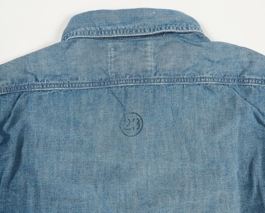 FULLCOUNT フルカウント เสื้อเชิ้ตแขนยาวผ้าชัมเบรย์ 5oz. ล้างเก่า Lot.4810HW-3 【คอลเลกชันฤดูใบไม้ผลิ/ฤดูร้อน 2026】