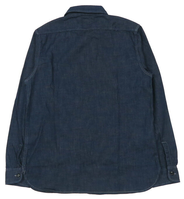 フルカウント FULLCOUNT 8oz PWデニム 長袖 ワーク シャツ ワンウォッシュ 定番 Lot.4890