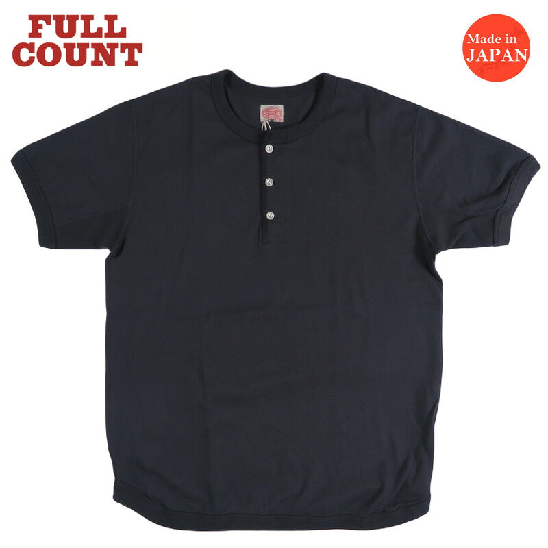 フルカウント FULLCOUNT フラットシーマー ヘビーウェイト ヘンリーネック 半袖 Tシャツ Lot.5222h-21 【2026年秋冬新作】