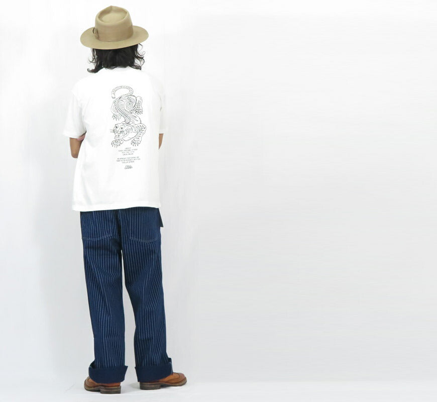 FULLCOUNT ฟูลเคานต์ เสื้อยืดแขนสั้นพิมพ์ลาย TIGER โดย LIAM ALVY ดีไซน์รอยสัก FC5500PT-14