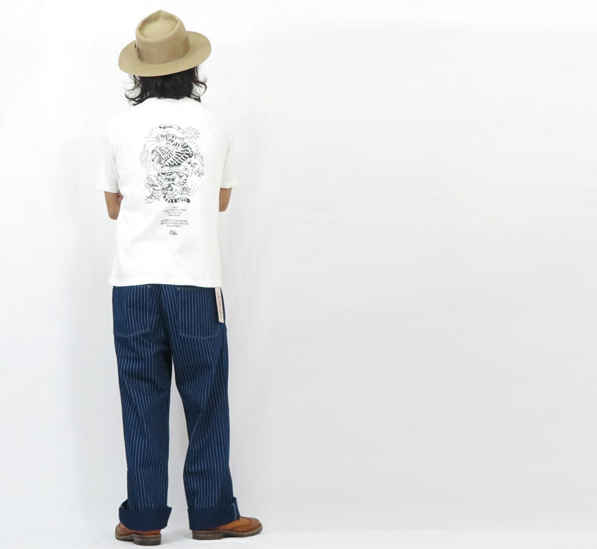 フルカウント FULLCOUNT Tシャツ 半袖 プリント TIGER & DRAGON by LIAM ALVY タトゥーデザイン FC5500PT-15
