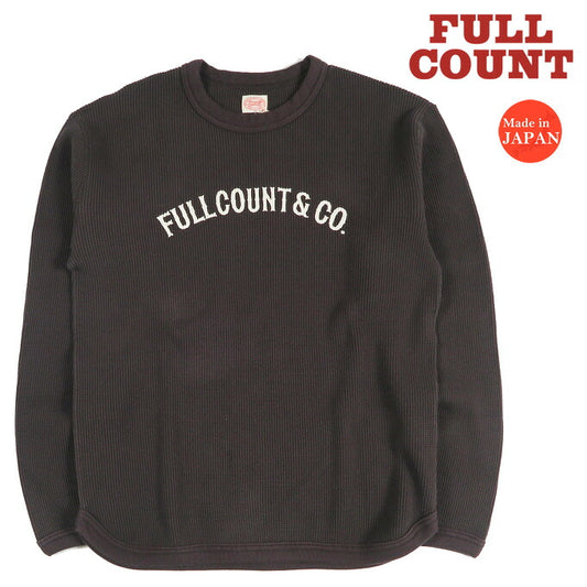 フルカウント FULLCOUNT ヘビーウェイト ワッフル 長袖 Tシャツ ひび割れロゴプリント サーマル Lot.5964PT-9 【2026年秋冬新作】
