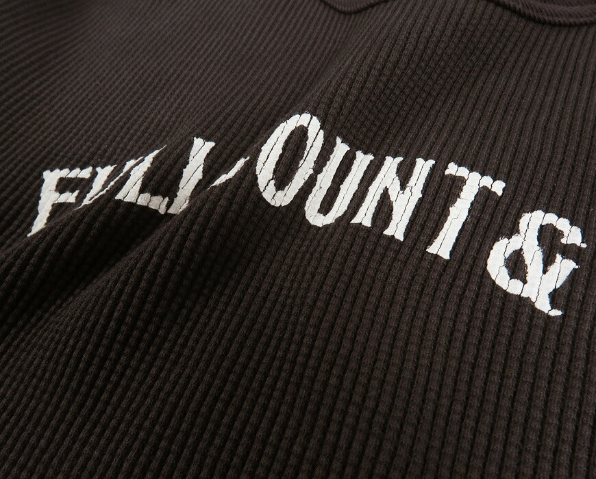 フルカウント FULLCOUNT ヘビーウェイト ワッフル 長袖 Tシャツ ひび割れロゴプリント サーマル Lot.5964PT-9 【2026年秋冬新作】