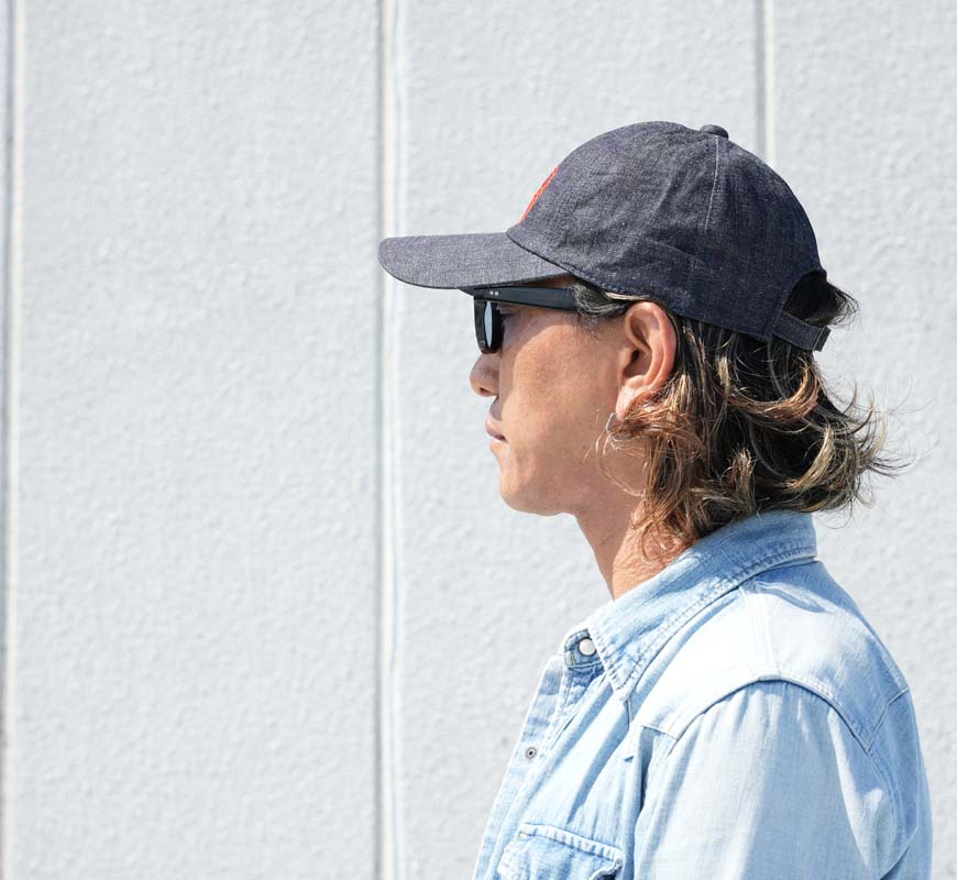 フルカウント FULLCOUNT ロゴデニムキャップ Bootleg Logo Denim Cap