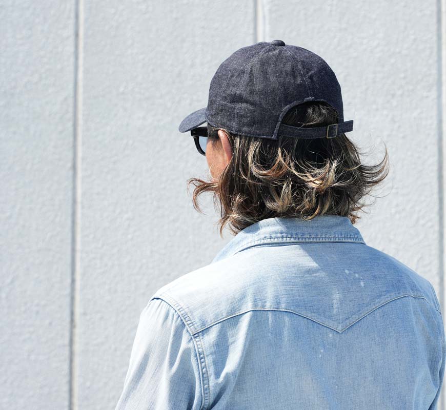 フルカウント FULLCOUNT ロゴデニムキャップ Bootleg Logo Denim Cap
