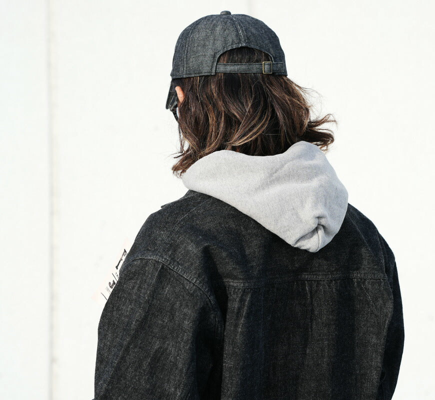 Fullcount FULLCOUNT Schwarze Aufnäher Denim Cap BLACK FULL WAPPEN DENIM CAP 6770-26