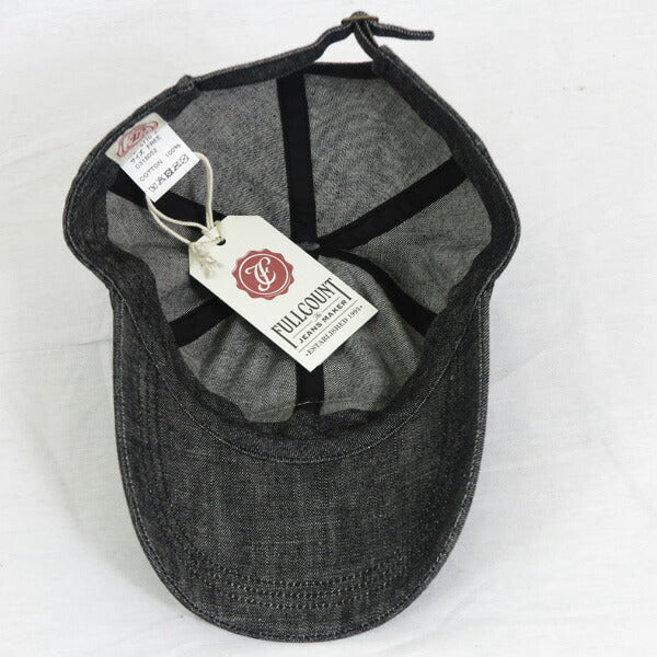 Fullcount FULLCOUNT Schwarze Aufnäher Denim Cap BLACK FULL WAPPEN DENIM CAP 6770-26