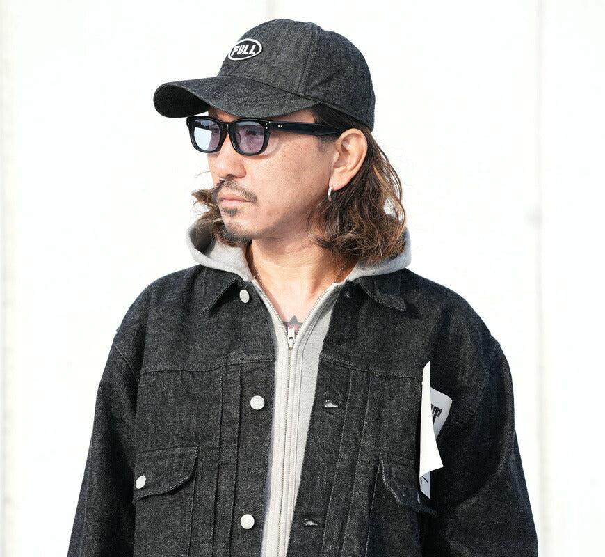 Fullcount FULLCOUNT Schwarze Aufnäher Denim Cap BLACK FULL WAPPEN DENIM CAP 6770-26