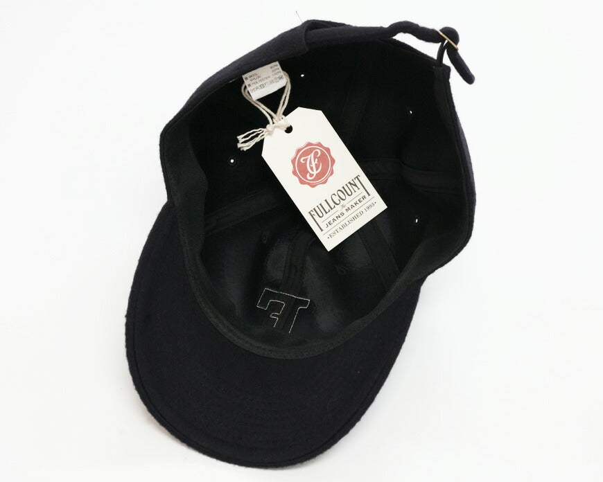 フルカウント FULLCOUNT ウールメルトン ベースボールキャップ 6PANEL DENIM BASEBALL CAP 6843-25