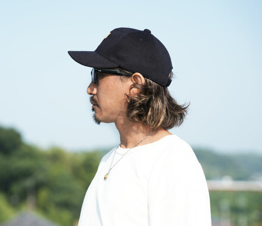 フルカウント FULLCOUNT ウールメルトン ベースボールキャップ 6PANEL DENIM BASEBALL CAP 6843-25