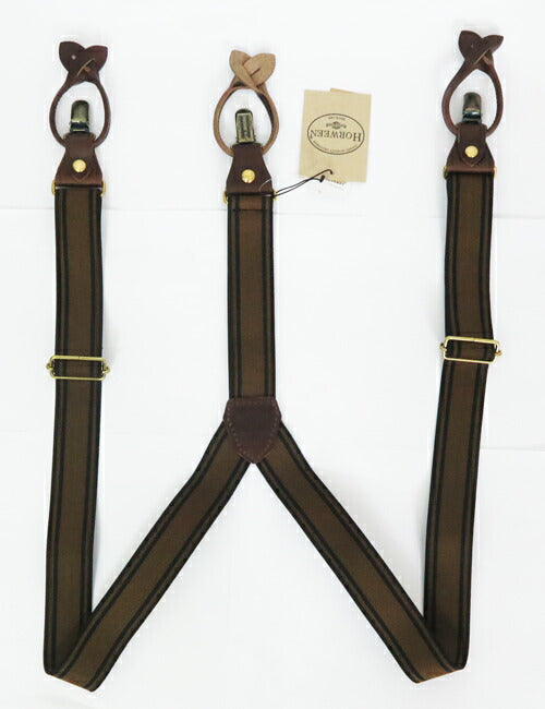 ART BROWN アートブラウン Horween Chromexcel Leder 35mm Hosenträger 2WAY FGF00160AB