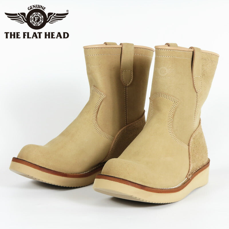 The Flat Head Wildlederstiefel mit Krepsohle FN-FB-002 【Frühjahr/Sommer 2026 Neuheit】