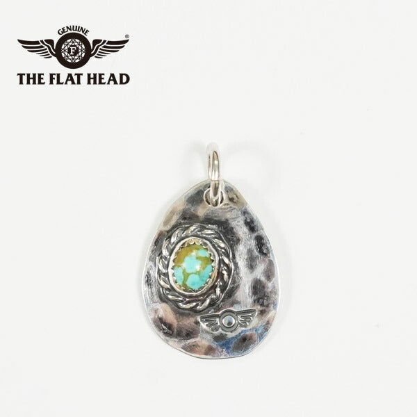 フラットヘッド THE FLAT HEAD シルバー925 インゴット ターコイズ付き ペンダントトップ FN-JP-217