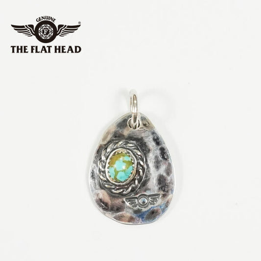 フラットヘッド THE FLAT HEAD シルバー925 インゴット ターコイズ付き ペンダントトップ FN-JP-217