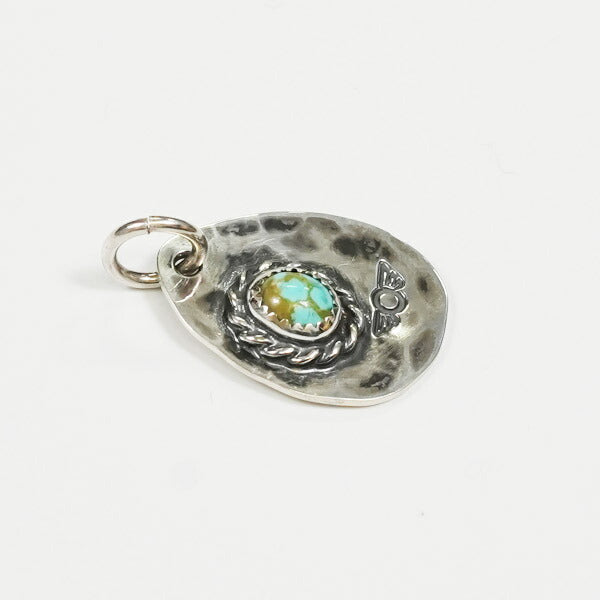 フラットヘッド THE FLAT HEAD シルバー925 インゴット ターコイズ付き ペンダントトップ FN-JP-217