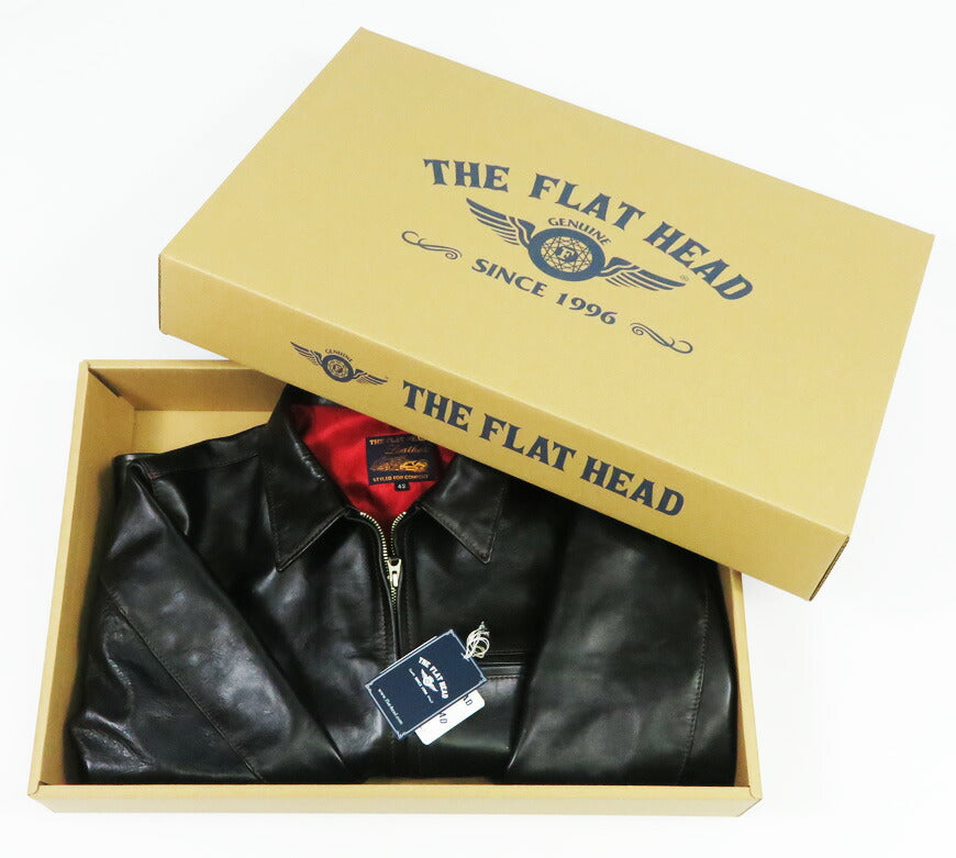 フラットヘッド THE FLAT HEAD ホースハイド シングル ライダース ジャケット 茶芯馬革 FN-LJ-HS005
