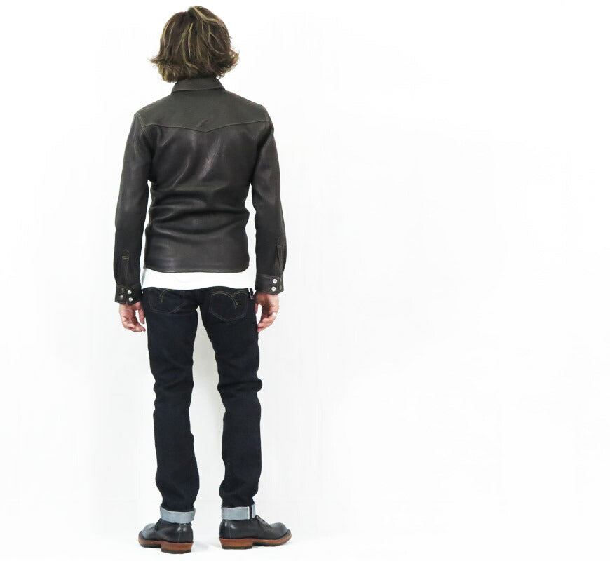 フラットヘッド THE FLAT HEAD ディアスキン シャツ 鹿革 レザー FN-LS-DS004