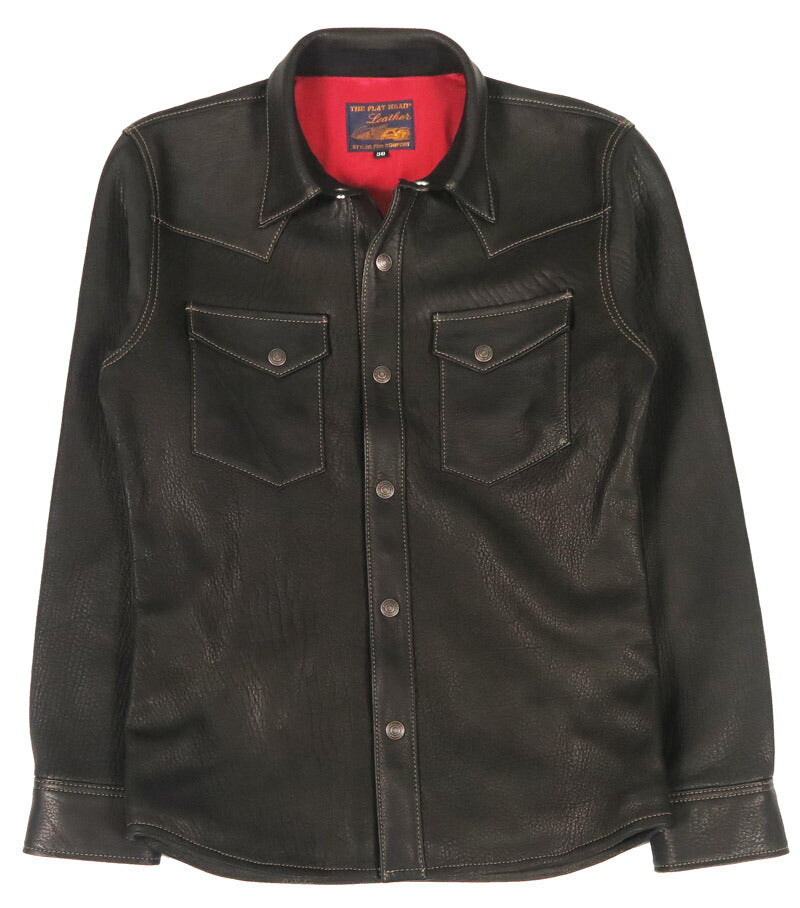 フラットヘッド THE FLAT HEAD ディアスキン シャツ 鹿革 レザー FN-LS-DS004