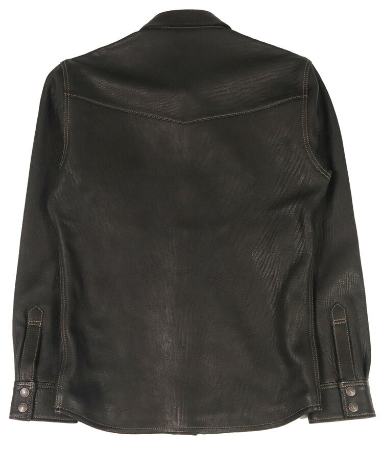 フラットヘッド THE FLAT HEAD ディアスキン シャツ 鹿革 レザー FN-LS-DS004