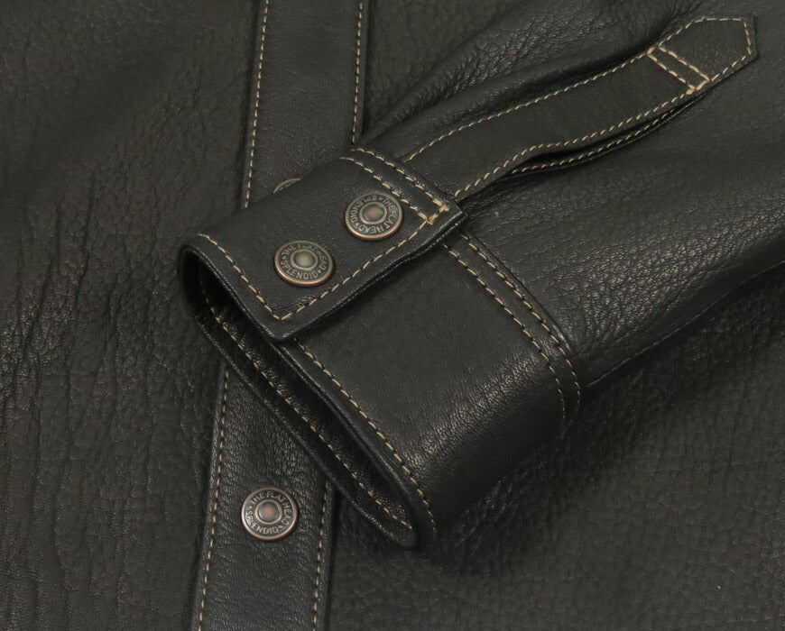 フラットヘッド THE FLAT HEAD ディアスキン シャツ 鹿革 レザー FN-LS-DS004