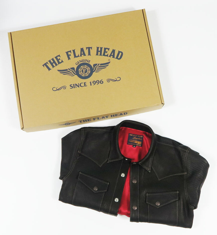 フラットヘッド THE FLAT HEAD ディアスキン シャツ 鹿革 レザー FN-LS-DS004