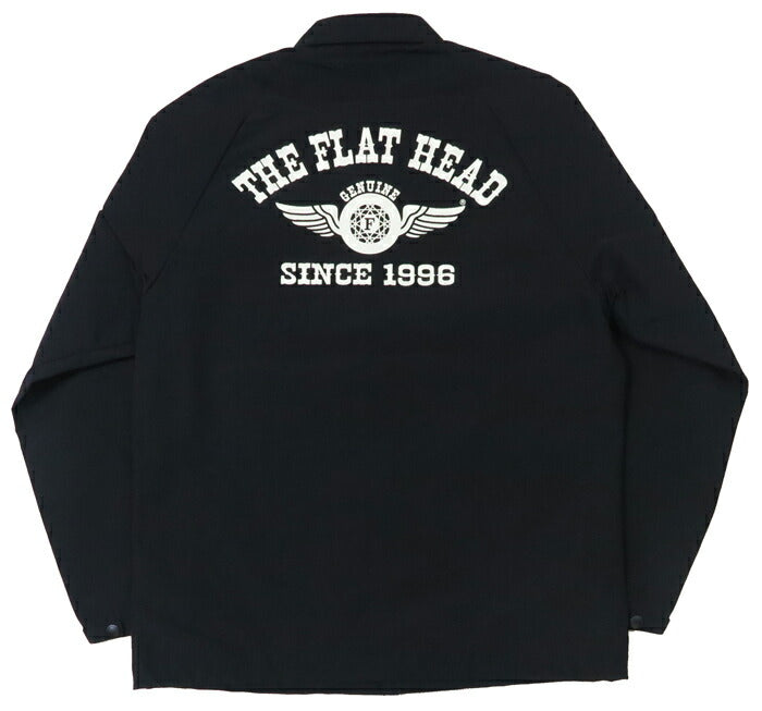 フラットヘッド THE FLAT HEAD 60/40クロス コーチジャケット FLYING WHEEL ロクヨンクロス FN-OJ-NC005