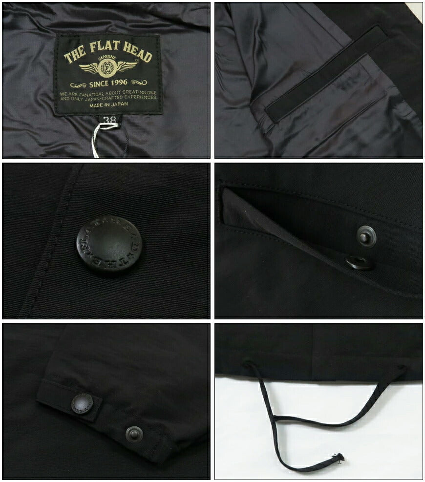 フラットヘッド THE FLAT HEAD 60/40クロス コーチジャケット FLYING WHEEL ロクヨンクロス FN-OJ-NC005