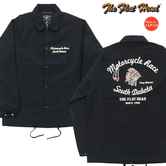 THE FLAT HEAD 60/40 Stoff Coachjacke MOTORCYCLE RACE 60/40 CROSS FN-OJ-NC006