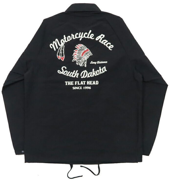フラットヘッド THE FLAT HEAD 60/40クロス コーチジャケット MOTORCYCLE RACE ロクヨンクロス FN-OJ-NC006