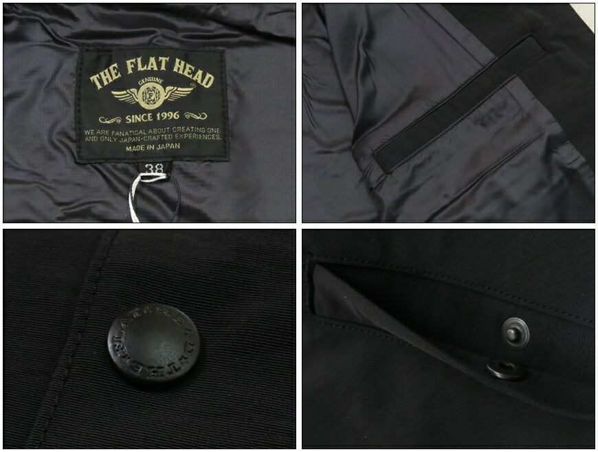 フラットヘッド THE FLAT HEAD 60/40クロス コーチジャケット MOTORCYCLE RACE ロクヨンクロス FN-OJ-NC006