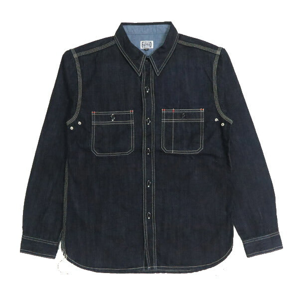 フラットヘッド THE FLAT HEAD 10oz デニム 長袖 ワーク シャツ FN-SDK-301L