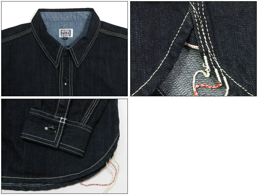 フラットヘッド THE FLAT HEAD 10oz デニム 長袖 ワーク シャツ FN-SDK-301L