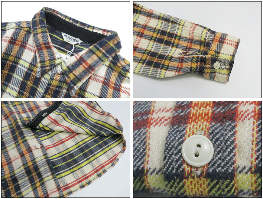 フラットヘッド THE FLAT HEAD Kariertes Flanellhemd FN-SNR-014L