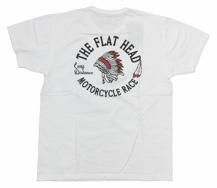 フラットヘッド THE FLAT HEAD Kurzarm T-Shirt "MOTORCYCLE RACE" THC-Serie FN-THC-048【 】