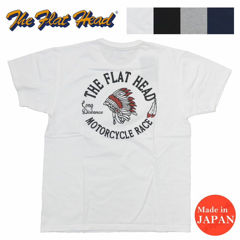 フラットヘッド THE FLAT HEAD Kurzarm T-Shirt "MOTORCYCLE RACE" THC-Serie FN-THC-048【 】