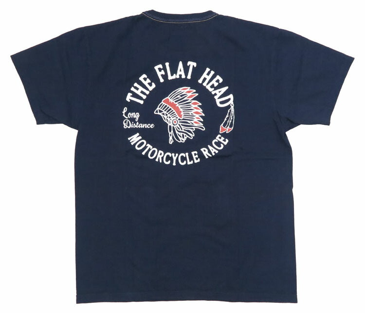 フラットヘッド THE FLAT HEAD Kurzarm T-Shirt "MOTORCYCLE RACE" THC-Serie FN-THC-048【 】