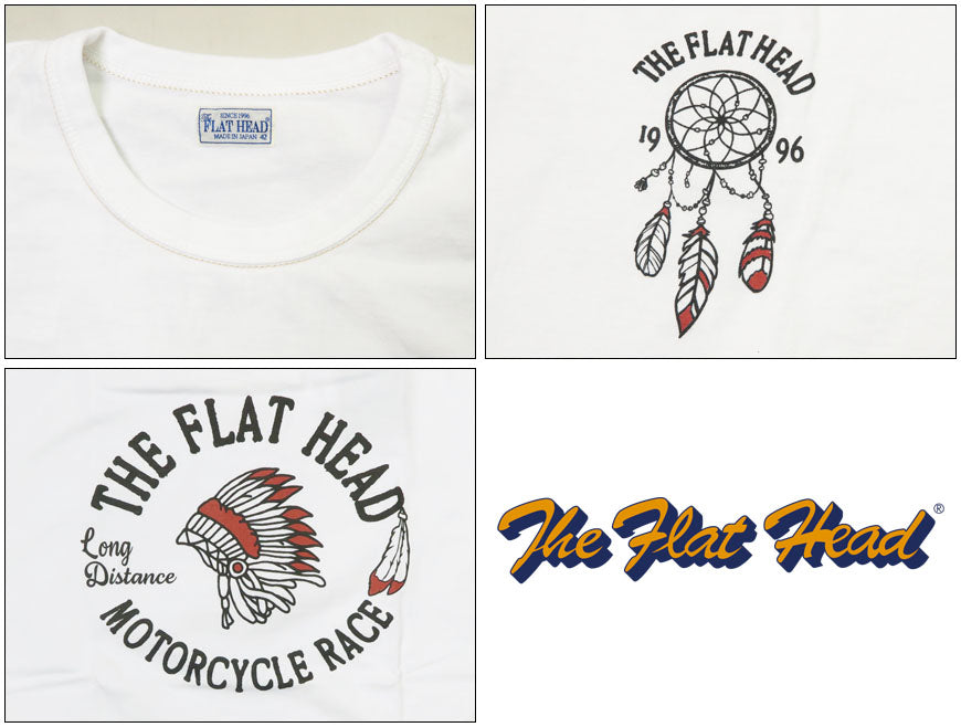 フラットヘッド THE FLAT HEAD Kurzarm T-Shirt "MOTORCYCLE RACE" THC-Serie FN-THC-048【 】
