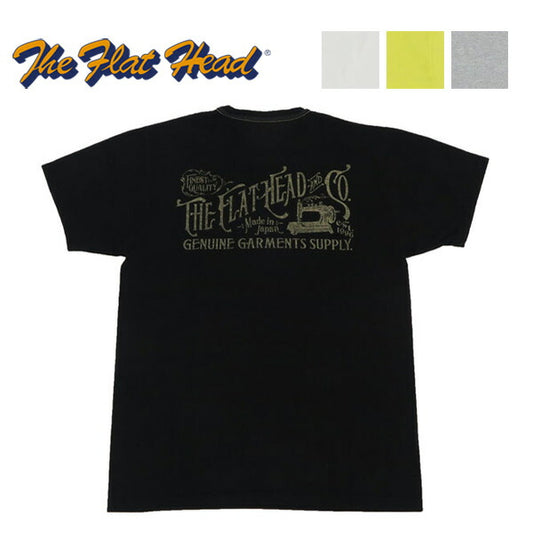 フラットヘッド THE FLAT HEAD Maikling Manggas GENUINE GARMENTS T-shirt FN-THC-052
