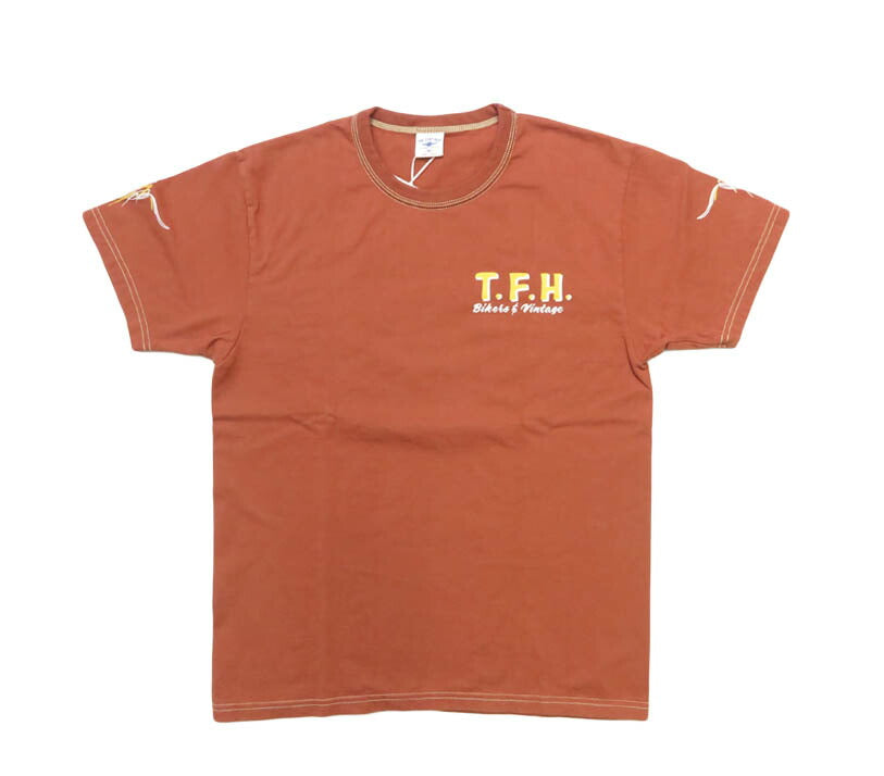 フラットヘッド THE FLAT HEAD 半袖 Ｔシャツ "PINSTRIPE" 3本針の1本外し  FN-THC-065【2026年春夏新作】