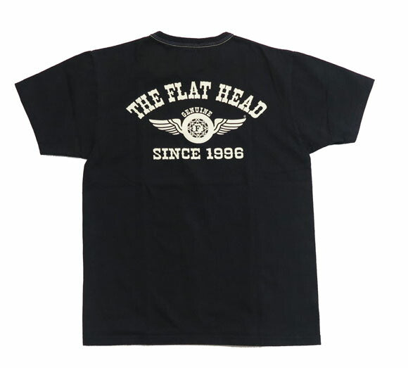 フラットヘッド THE FLAT HEAD Kurzarm T-Shirt Print FLYING WHEEL THC-Serie FN-THC-202