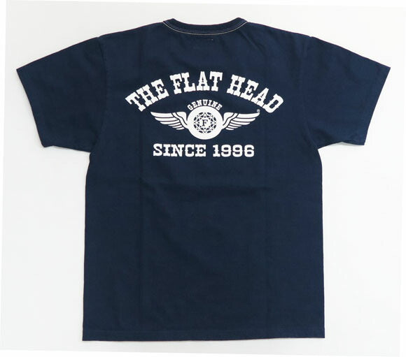 フラットヘッド THE FLAT HEAD Kurzarm T-Shirt Print FLYING WHEEL THC-Serie FN-THC-202