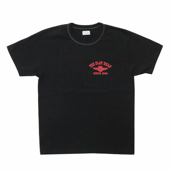 フラットヘッド THE FLAT HEAD Kurzarm T-Shirt Print FLYING WHEEL THC-Serie FN-THC-202