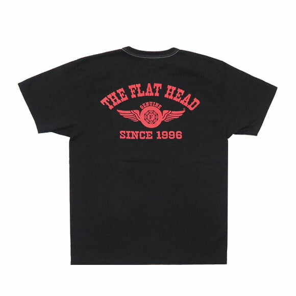 フラットヘッド THE FLAT HEAD Kurzarm T-Shirt Print FLYING WHEEL THC-Serie FN-THC-202