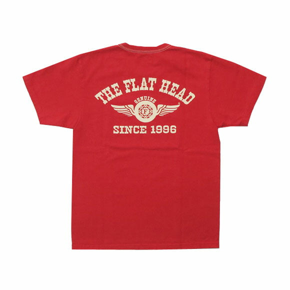フラットヘッド THE FLAT HEAD Kurzarm T-Shirt Print FLYING WHEEL THC-Serie FN-THC-202