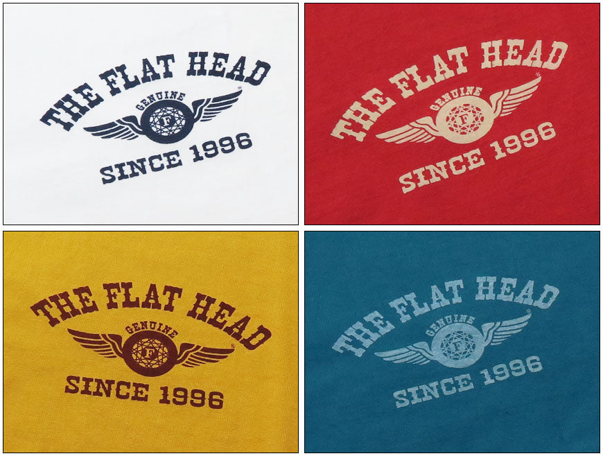 フラットヘッド THE FLAT HEAD Kurzarm T-Shirt Print FLYING WHEEL THC-Serie FN-THC-202