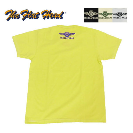 플랫헤드 THE FLAT HEAD 반팔 티셔츠 SMALL FLYING WHEEL FN-THC-203【2026년 봄/여름 신작】